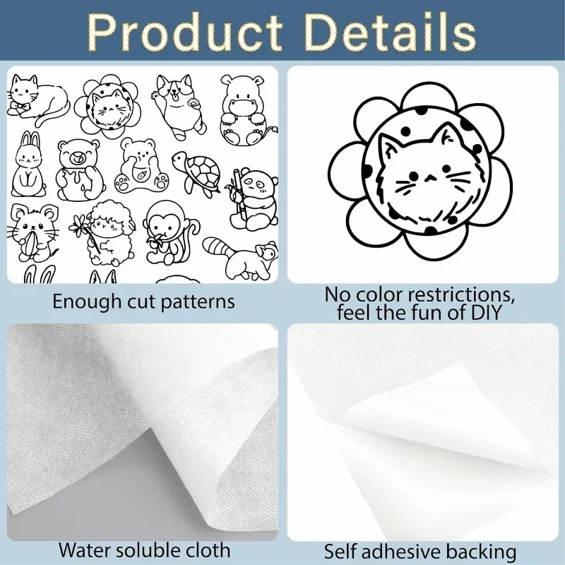 50Pcs Sea Animals Water Solubl - đánh giá và giá Embroidery Meaning