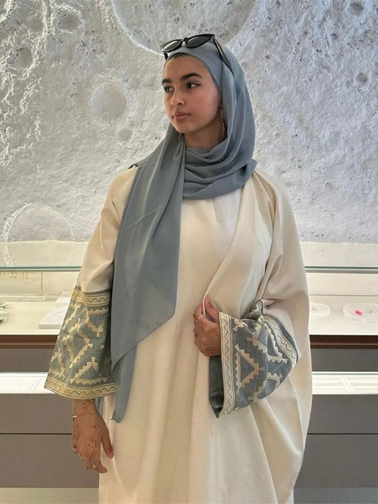 Eid Embroidery Kimono Abaya Du - đánh giá và giá Embroidery Kebaya