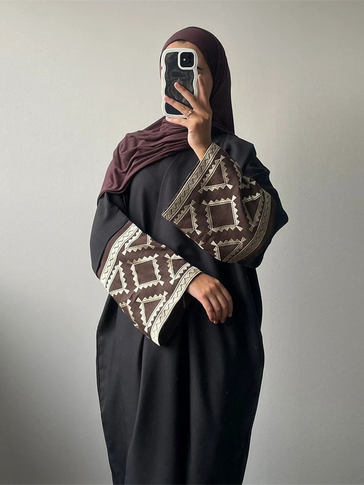 Eid Embroidery Kimono Abaya Du - đánh giá và giá Embroidery Kebaya