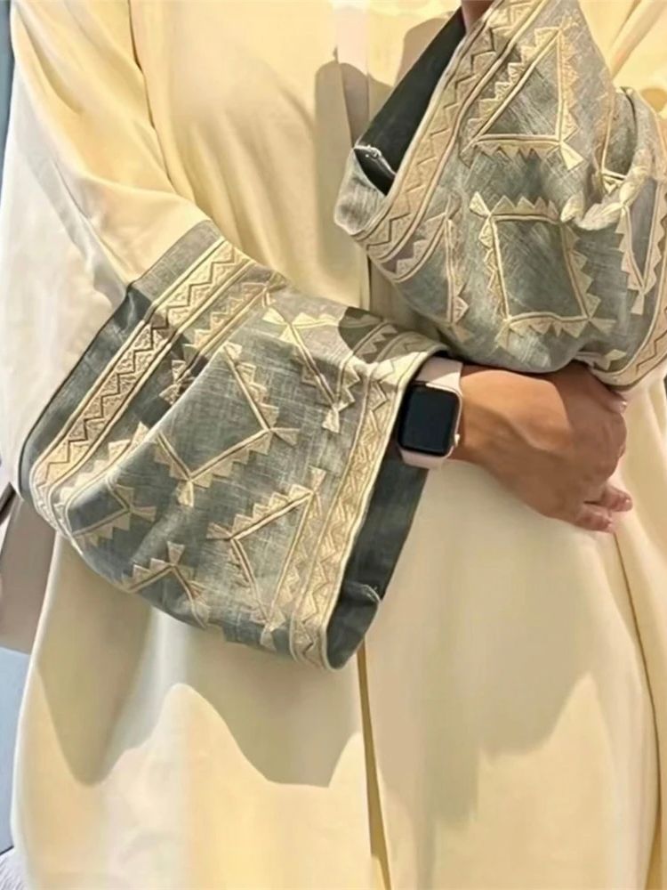 Eid Embroidery Kimono Abaya Du - đánh giá và giá Embroidery Kebaya