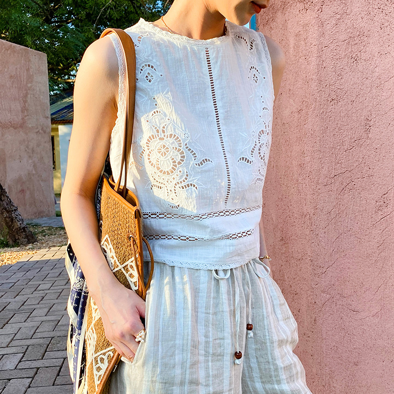 French Designer Boho White Cot - đánh giá và giá Embroidery Cotton Shirt