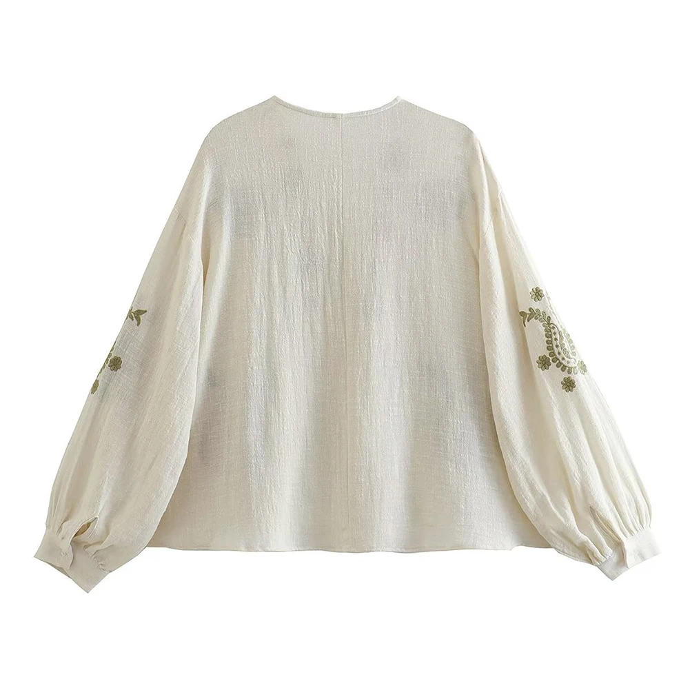 Womens New Loose Cotton Embroi - đánh giá và giá Embroidery Cotton Shirt