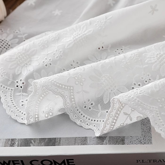 1yard hollow flower cotton tis - đánh giá và giá Embroidery Cotton Shirt