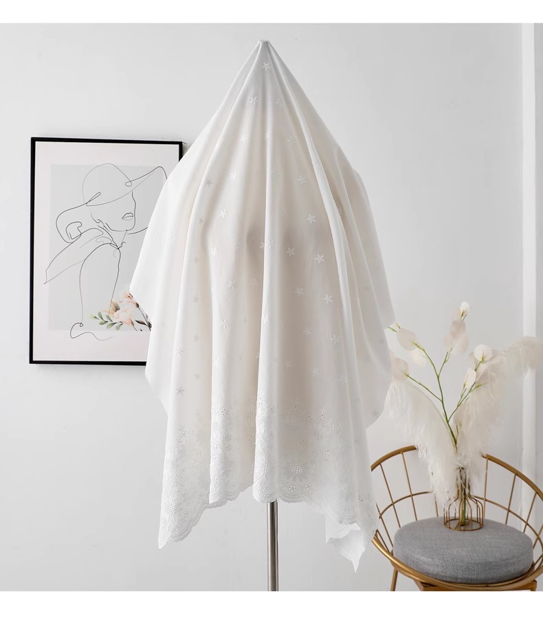 1yard hollow flower cotton tis - đánh giá và giá Embroidery Cotton Shirt