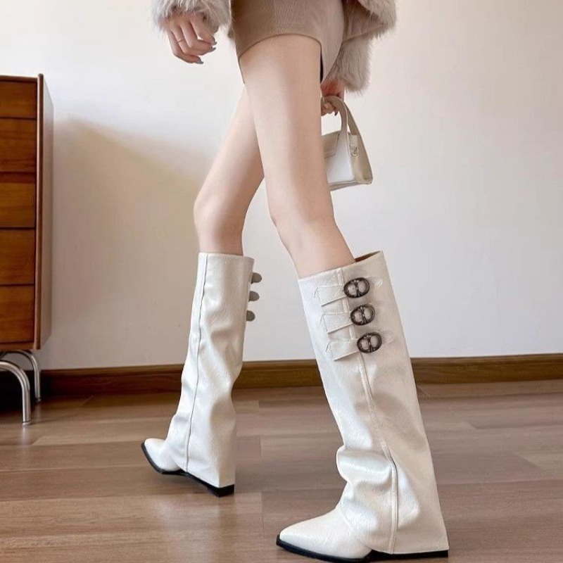 Women Pointed Toe Knee High Sl - đánh giá và giá Embroidery Garments