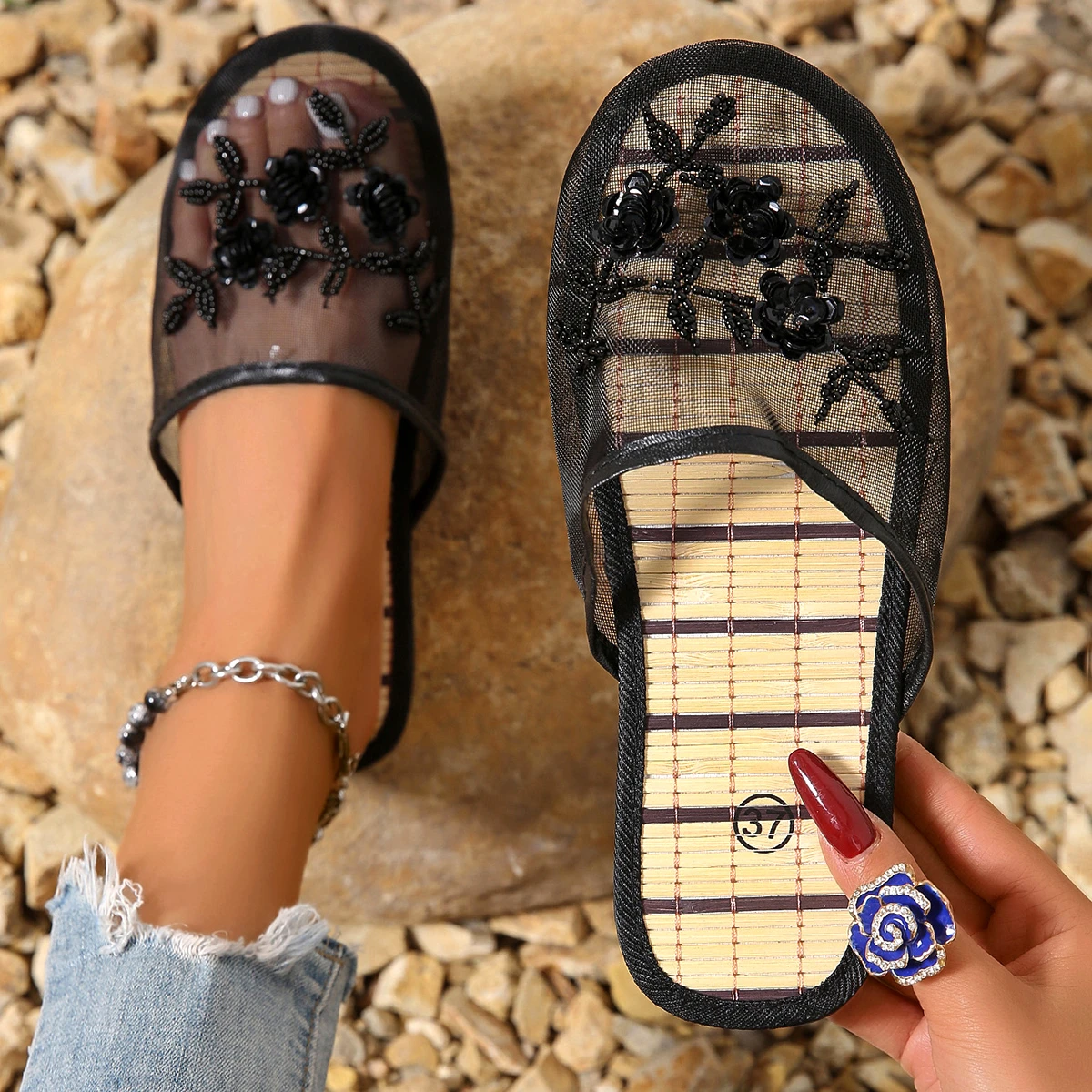 Ladies Mesh Closed Toe Slide S - đánh giá và giá Embroidery Garments