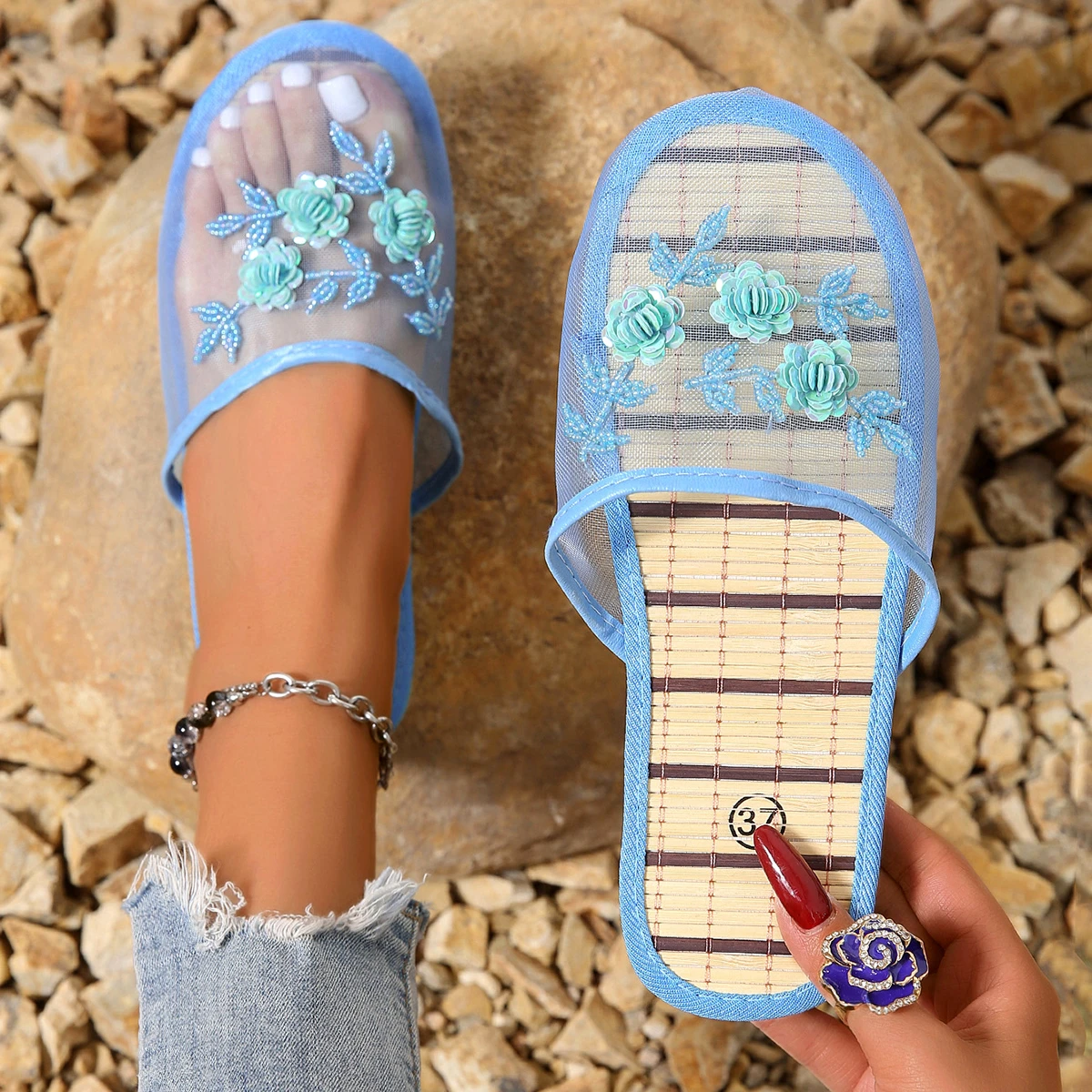 Ladies Mesh Closed Toe Slide S - đánh giá và giá Embroidery Garments