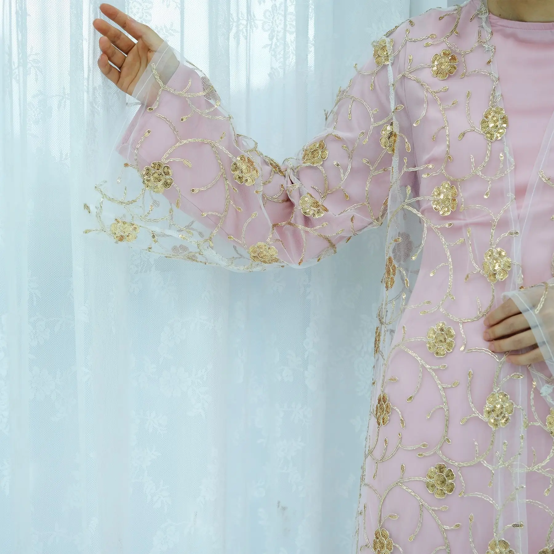 Muslim Mesh Kimono Cardigan Se - đánh giá và giá Embroidery Kebaya